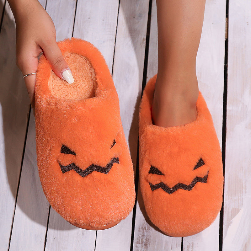 Adorable Whimsical Comfortable Cozy Plush Winter Warmth Halloween-themed Casual Chic Slip-on Convenience Indoor Luxury Cute Design Bedroom Essential Seasonal Delight
