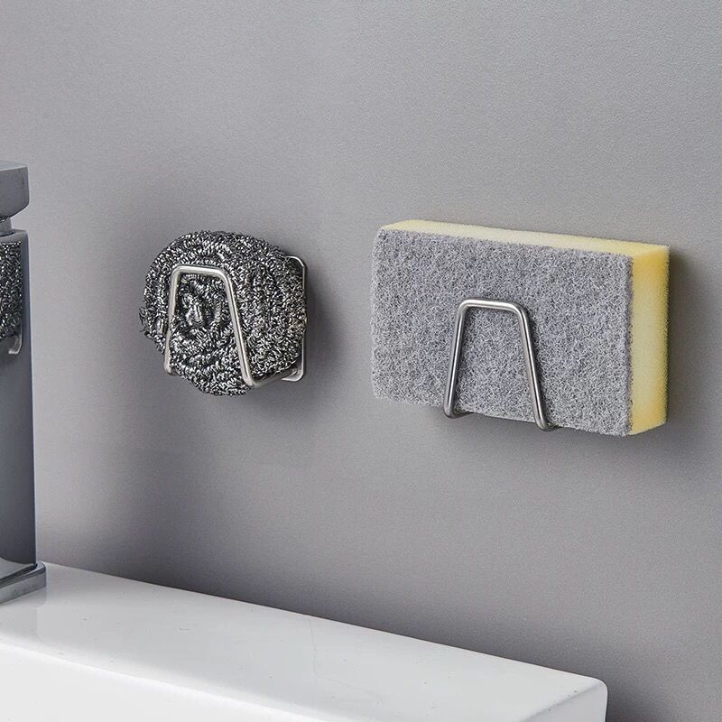 Stainless Steel Drain Drying Rack Kitchen Wall Hooks