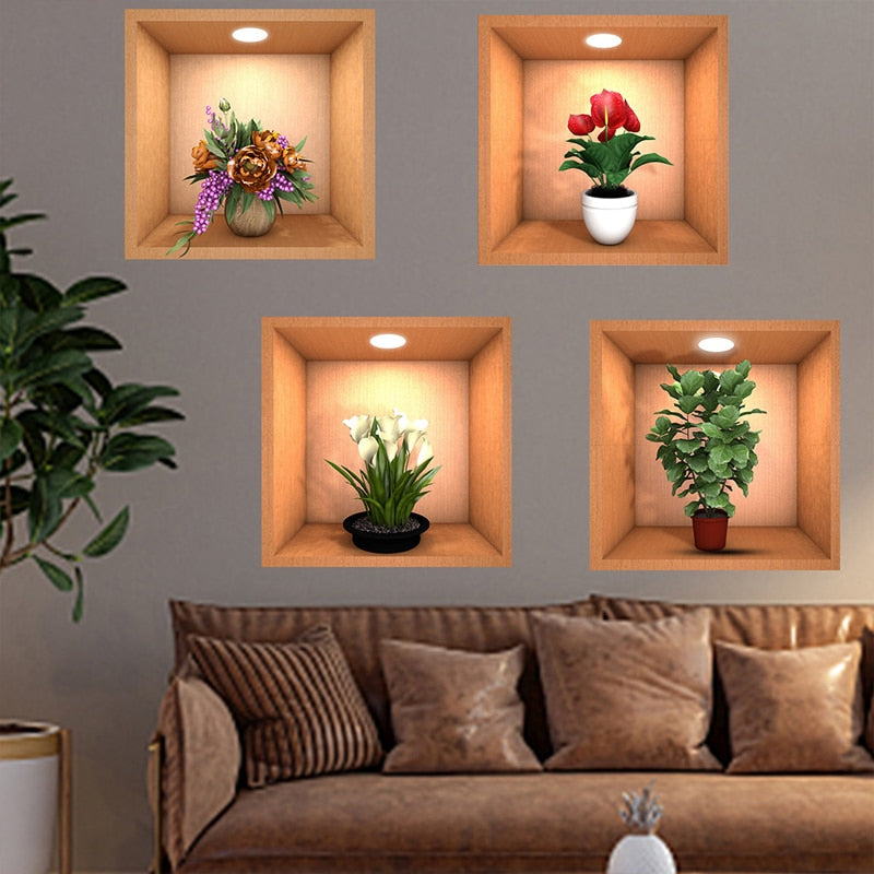 Botanical Wall Decals Living Room Plant Decor Peel-and-Stick Wall Art Nature-Inspired Wall Stickers Greenery Wall Accents DIY Plant Pattern Decor Floral Wall Adornments Stylish Room Makeover Leafy Wall Graphics Set Contemporary Wall Appliques