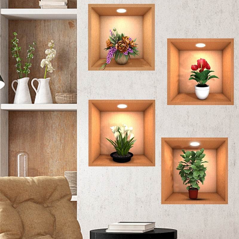 Botanical Wall Decals Living Room Plant Decor Peel-and-Stick Wall Art Nature-Inspired Wall Stickers Greenery Wall Accents DIY Plant Pattern Decor Floral Wall Adornments Stylish Room Makeover Leafy Wall Graphics Set Contemporary Wall Appliques
