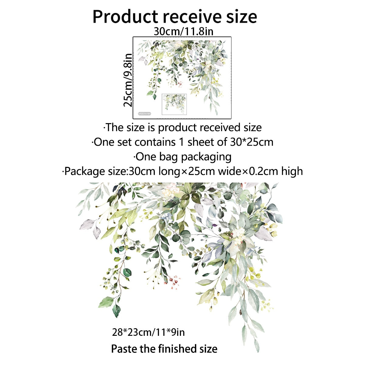 Green Plant Leaves Bathroom Toilet Set