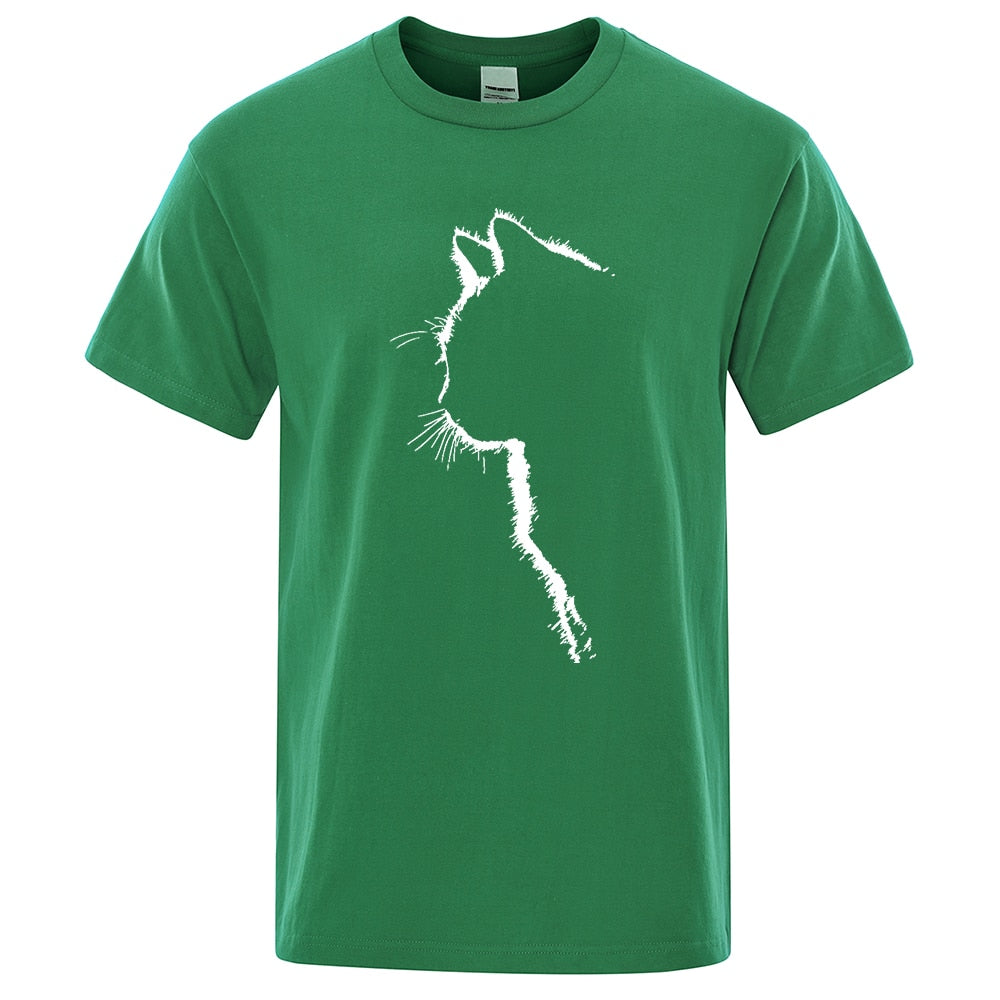 Cool Cat T-Shirt Animal Print Tee Short Sleeve Cat Shirt Stylish Feline Graphic Tee Cat Lover's Apparel Trendy Cat Design T-Shirt Fashionable Animal Print Top Casual Cat Short Sleeve Shirt Quirky Cat Graphic Tee Hip Cat Fashion Shirt Unique Feline Print T-Shirt Cat-Themed Short Sleeve Top Cool Cat Artwork Shirt Edgy Animal Graphic Tee