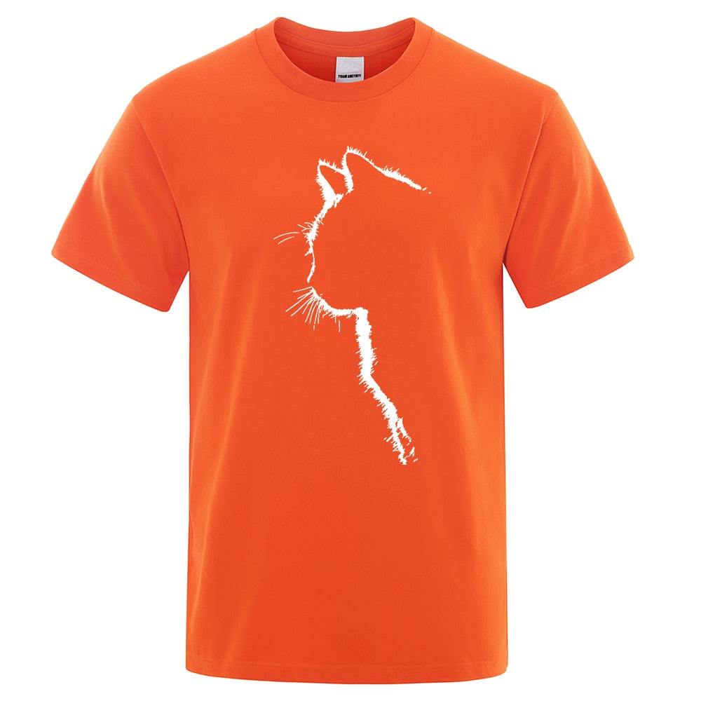Cool Cat T-Shirt Animal Print Tee Short Sleeve Cat Shirt Stylish Feline Graphic Tee Cat Lover's Apparel Trendy Cat Design T-Shirt Fashionable Animal Print Top Casual Cat Short Sleeve Shirt Quirky Cat Graphic Tee Hip Cat Fashion Shirt Unique Feline Print T-Shirt Cat-Themed Short Sleeve Top Cool Cat Artwork Shirt Edgy Animal Graphic Tee