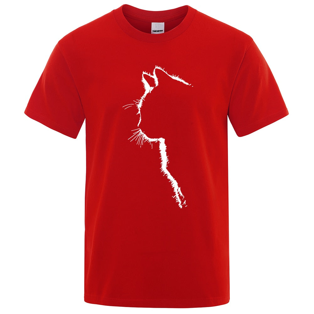 Cool Cat T-Shirt Animal Print Tee Short Sleeve Cat Shirt Stylish Feline Graphic Tee Cat Lover's Apparel Trendy Cat Design T-Shirt Fashionable Animal Print Top Casual Cat Short Sleeve Shirt Quirky Cat Graphic Tee Hip Cat Fashion Shirt Unique Feline Print T-Shirt Cat-Themed Short Sleeve Top Cool Cat Artwork Shirt Edgy Animal Graphic Tee