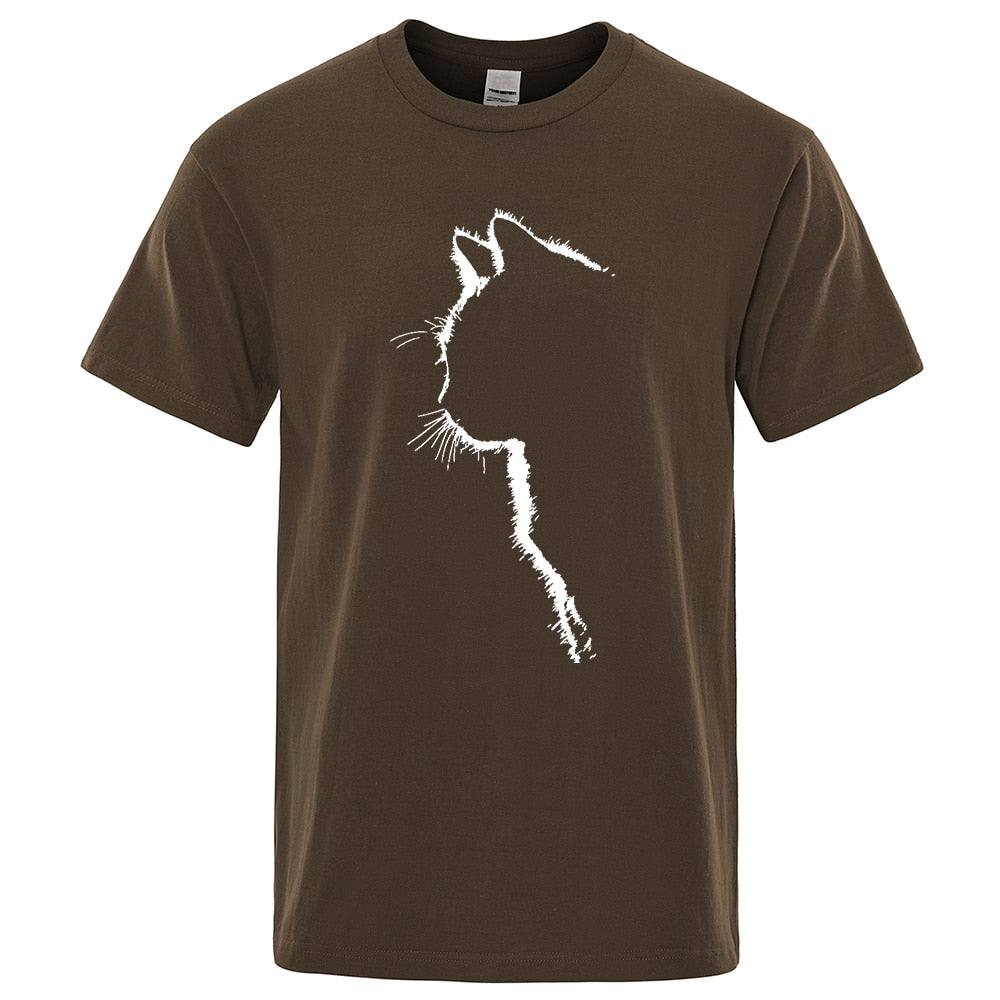 Cool Cat T-Shirt Animal Print Tee Short Sleeve Cat Shirt Stylish Feline Graphic Tee Cat Lover's Apparel Trendy Cat Design T-Shirt Fashionable Animal Print Top Casual Cat Short Sleeve Shirt Quirky Cat Graphic Tee Hip Cat Fashion Shirt Unique Feline Print T-Shirt Cat-Themed Short Sleeve Top Cool Cat Artwork Shirt Edgy Animal Graphic Tee