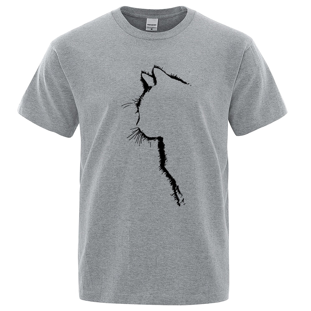 Cool Cat T-Shirt Animal Print Tee Short Sleeve Cat Shirt Stylish Feline Graphic Tee Cat Lover's Apparel Trendy Cat Design T-Shirt Fashionable Animal Print Top Casual Cat Short Sleeve Shirt Quirky Cat Graphic Tee Hip Cat Fashion Shirt Unique Feline Print T-Shirt Cat-Themed Short Sleeve Top Cool Cat Artwork Shirt Edgy Animal Graphic Tee