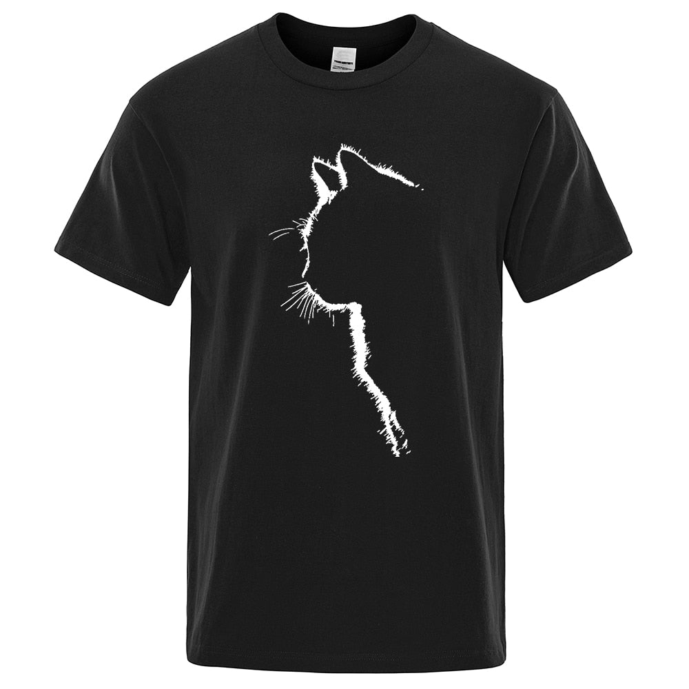 Cool Cat T-Shirt Animal Print Tee Short Sleeve Cat Shirt Stylish Feline Graphic Tee Cat Lover's Apparel Trendy Cat Design T-Shirt Fashionable Animal Print Top Casual Cat Short Sleeve Shirt Quirky Cat Graphic Tee Hip Cat Fashion Shirt Unique Feline Print T-Shirt Cat-Themed Short Sleeve Top Cool Cat Artwork Shirt Edgy Animal Graphic Tee