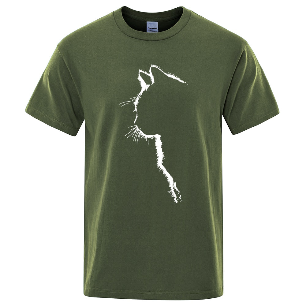 Cool Cat T-Shirt Animal Print Tee Short Sleeve Cat Shirt Stylish Feline Graphic Tee Cat Lover's Apparel Trendy Cat Design T-Shirt Fashionable Animal Print Top Casual Cat Short Sleeve Shirt Quirky Cat Graphic Tee Hip Cat Fashion Shirt Unique Feline Print T-Shirt Cat-Themed Short Sleeve Top Cool Cat Artwork Shirt Edgy Animal Graphic Tee