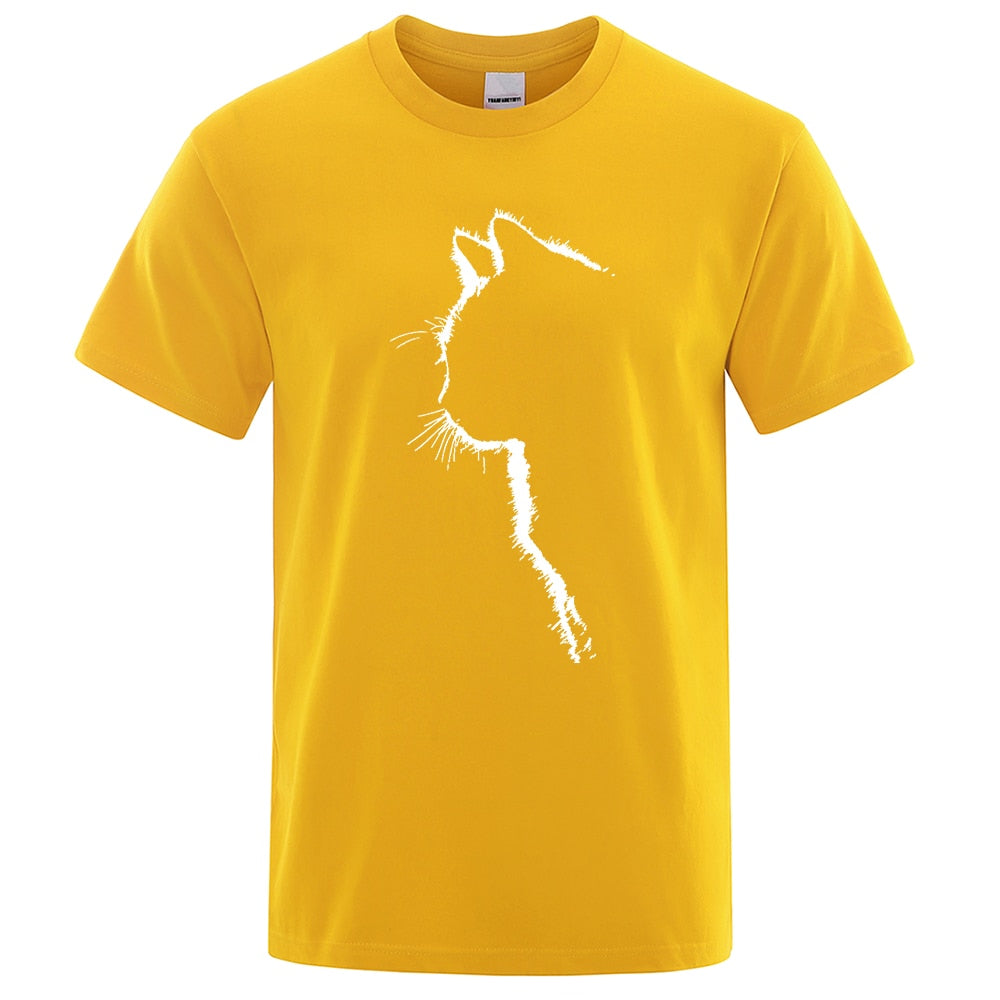 Cool Cat T-Shirt Animal Print Tee Short Sleeve Cat Shirt Stylish Feline Graphic Tee Cat Lover's Apparel Trendy Cat Design T-Shirt Fashionable Animal Print Top Casual Cat Short Sleeve Shirt Quirky Cat Graphic Tee Hip Cat Fashion Shirt Unique Feline Print T-Shirt Cat-Themed Short Sleeve Top Cool Cat Artwork Shirt Edgy Animal Graphic Tee