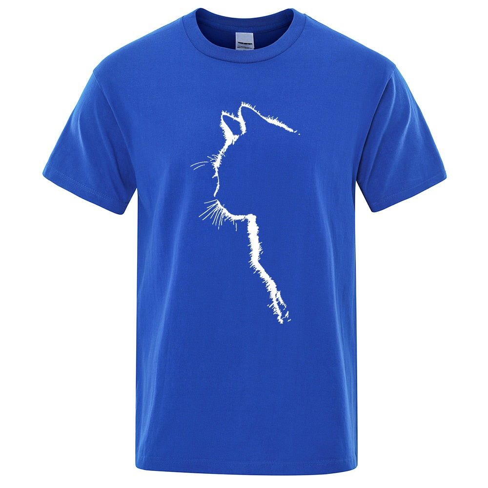 Cool Cat T-Shirt Animal Print Tee Short Sleeve Cat Shirt Stylish Feline Graphic Tee Cat Lover's Apparel Trendy Cat Design T-Shirt Fashionable Animal Print Top Casual Cat Short Sleeve Shirt Quirky Cat Graphic Tee Hip Cat Fashion Shirt Unique Feline Print T-Shirt Cat-Themed Short Sleeve Top Cool Cat Artwork Shirt Edgy Animal Graphic Tee