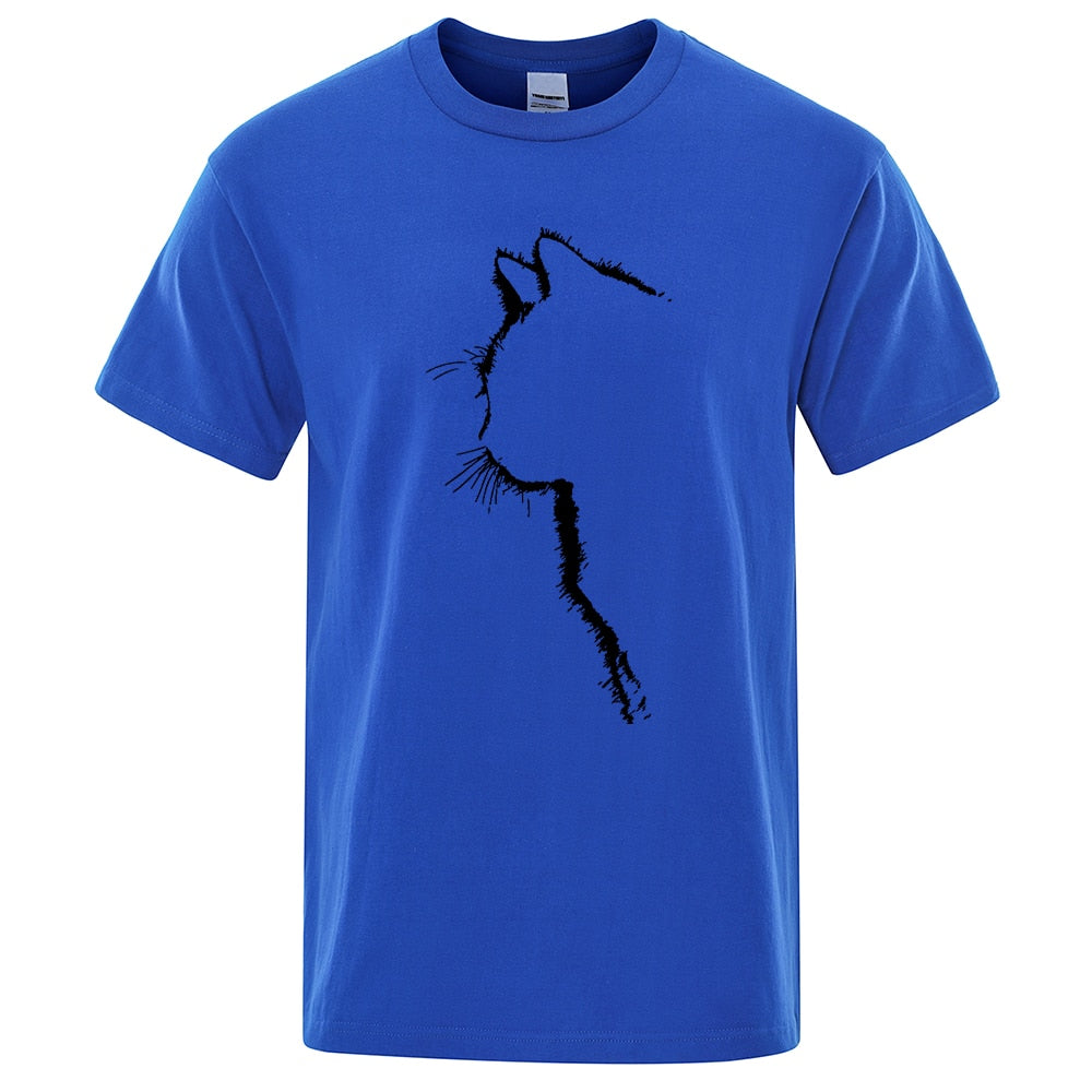 Cool Cat T-Shirt Animal Print Tee Short Sleeve Cat Shirt Stylish Feline Graphic Tee Cat Lover's Apparel Trendy Cat Design T-Shirt Fashionable Animal Print Top Casual Cat Short Sleeve Shirt Quirky Cat Graphic Tee Hip Cat Fashion Shirt Unique Feline Print T-Shirt Cat-Themed Short Sleeve Top Cool Cat Artwork Shirt Edgy Animal Graphic Tee