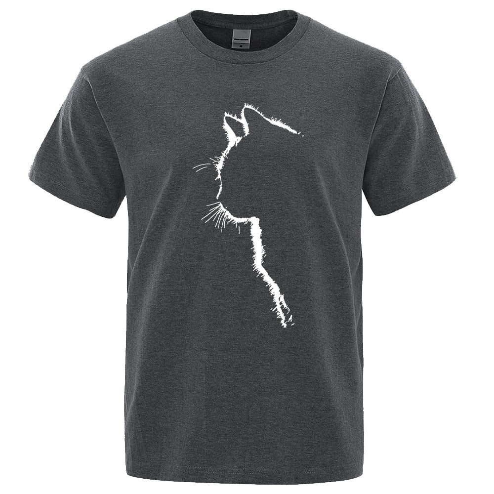 Cool Cat T-Shirt Animal Print Tee Short Sleeve Cat Shirt Stylish Feline Graphic Tee Cat Lover's Apparel Trendy Cat Design T-Shirt Fashionable Animal Print Top Casual Cat Short Sleeve Shirt Quirky Cat Graphic Tee Hip Cat Fashion Shirt Unique Feline Print T-Shirt Cat-Themed Short Sleeve Top Cool Cat Artwork Shirt Edgy Animal Graphic Tee