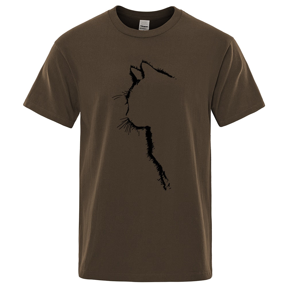 Cool Cat T-Shirt Animal Print Tee Short Sleeve Cat Shirt Stylish Feline Graphic Tee Cat Lover's Apparel Trendy Cat Design T-Shirt Fashionable Animal Print Top Casual Cat Short Sleeve Shirt Quirky Cat Graphic Tee Hip Cat Fashion Shirt Unique Feline Print T-Shirt Cat-Themed Short Sleeve Top Cool Cat Artwork Shirt Edgy Animal Graphic Tee