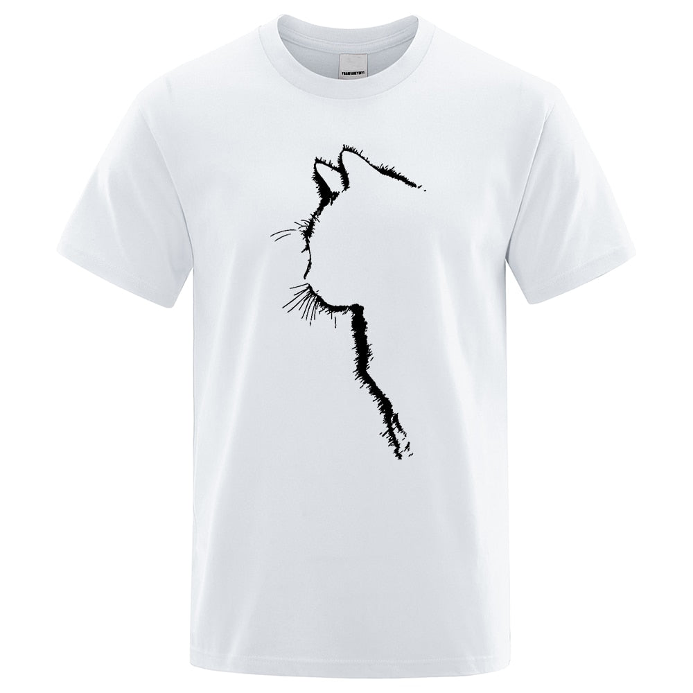 Cool Cat T-Shirt Animal Print Tee Short Sleeve Cat Shirt Stylish Feline Graphic Tee Cat Lover's Apparel Trendy Cat Design T-Shirt Fashionable Animal Print Top Casual Cat Short Sleeve Shirt Quirky Cat Graphic Tee Hip Cat Fashion Shirt Unique Feline Print T-Shirt Cat-Themed Short Sleeve Top Cool Cat Artwork Shirt Edgy Animal Graphic Tee