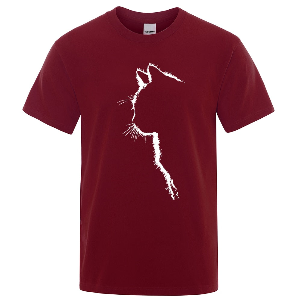 Cool Cat T-Shirt Animal Print Tee Short Sleeve Cat Shirt Stylish Feline Graphic Tee Cat Lover's Apparel Trendy Cat Design T-Shirt Fashionable Animal Print Top Casual Cat Short Sleeve Shirt Quirky Cat Graphic Tee Hip Cat Fashion Shirt Unique Feline Print T-Shirt Cat-Themed Short Sleeve Top Cool Cat Artwork Shirt Edgy Animal Graphic Tee