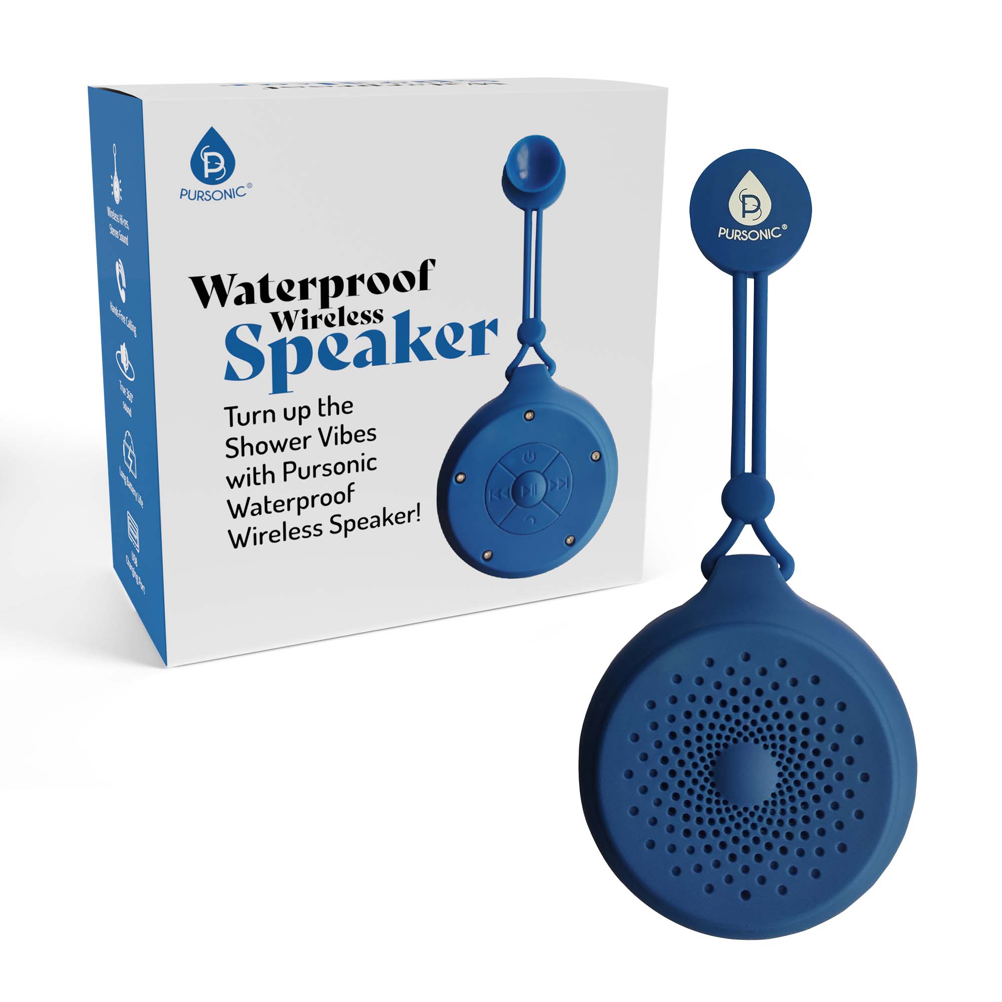 Total Audio Freedom Collection – Wireless Earbuds + Extended-Play 360° Speaker + Waterproof Suction Speaker