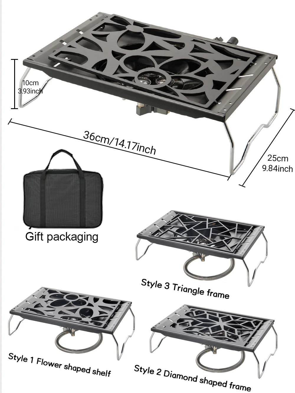 Pandatour IGT Camping Super High Firepower Stove Desktop One-Unit One-Touch Folding IGT Table Stove Stainless Steel Furnace ﻿