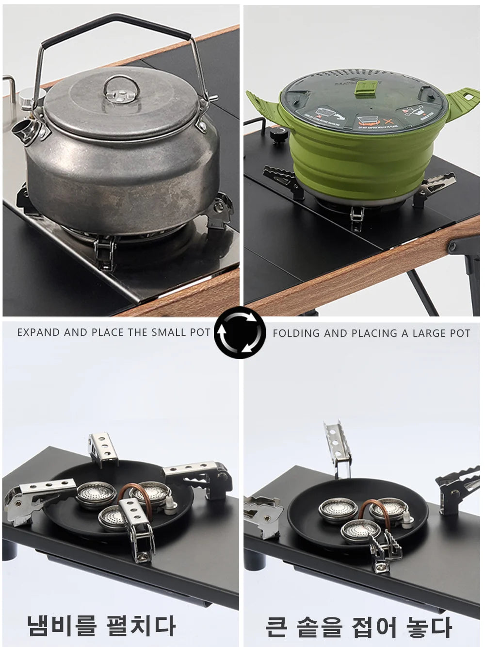 Pandatour IGT Camping Super High Firepower Stove Desktop One-Unit One-Touch Folding IGT Table Stove Stainless Steel Furnace ﻿