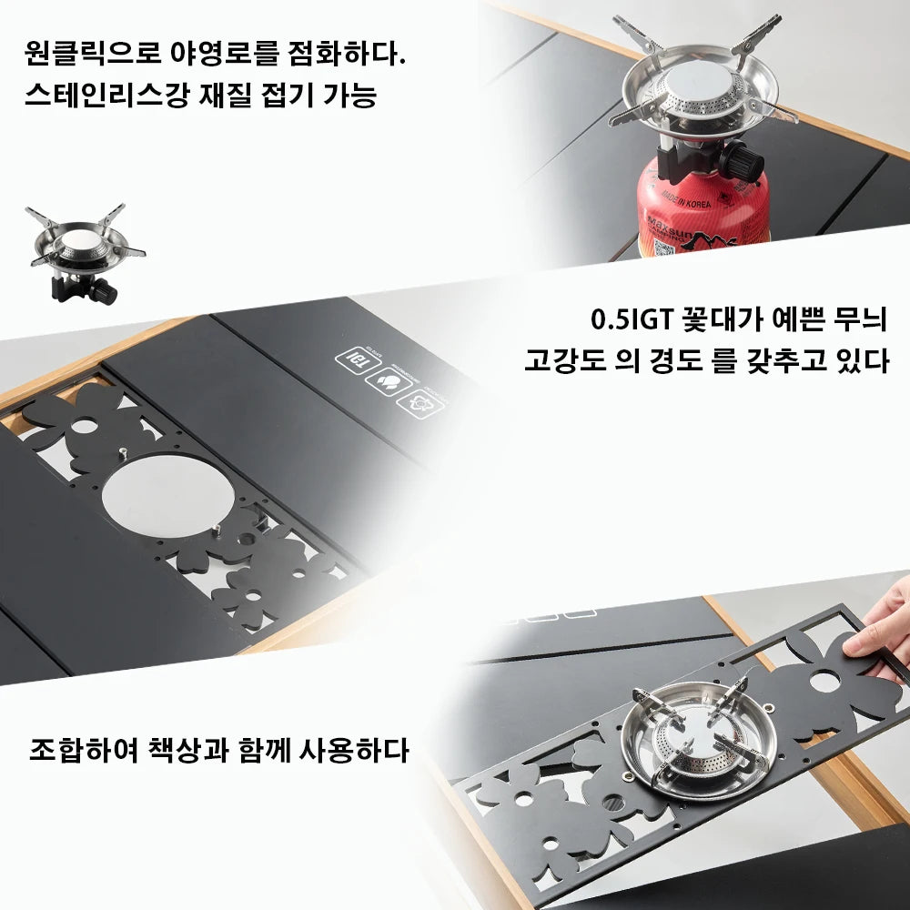 Pandatour IGT Camping Super High Firepower Stove Desktop One-Unit One-Touch Folding IGT Table Stove Stainless Steel Furnace ﻿