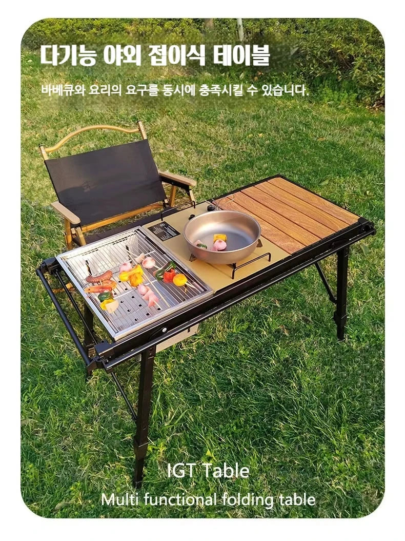 Pandatour IGT Camping Super High Firepower Stove Desktop One-Unit One-Touch Folding IGT Table Stove Stainless Steel Furnace ﻿