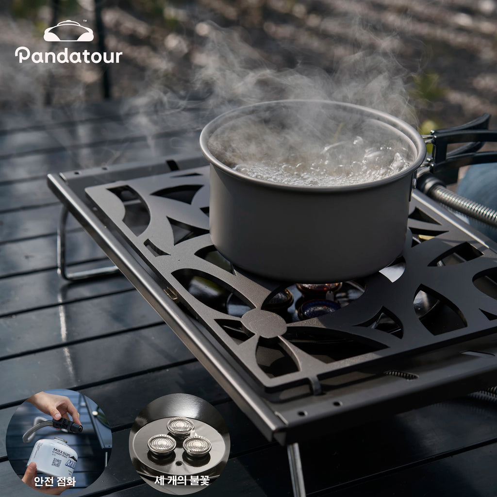 Pandatour IGT Camping Super High Firepower Stove Desktop One-Unit One-Touch Folding IGT Table Stove Stainless Steel Furnace ﻿