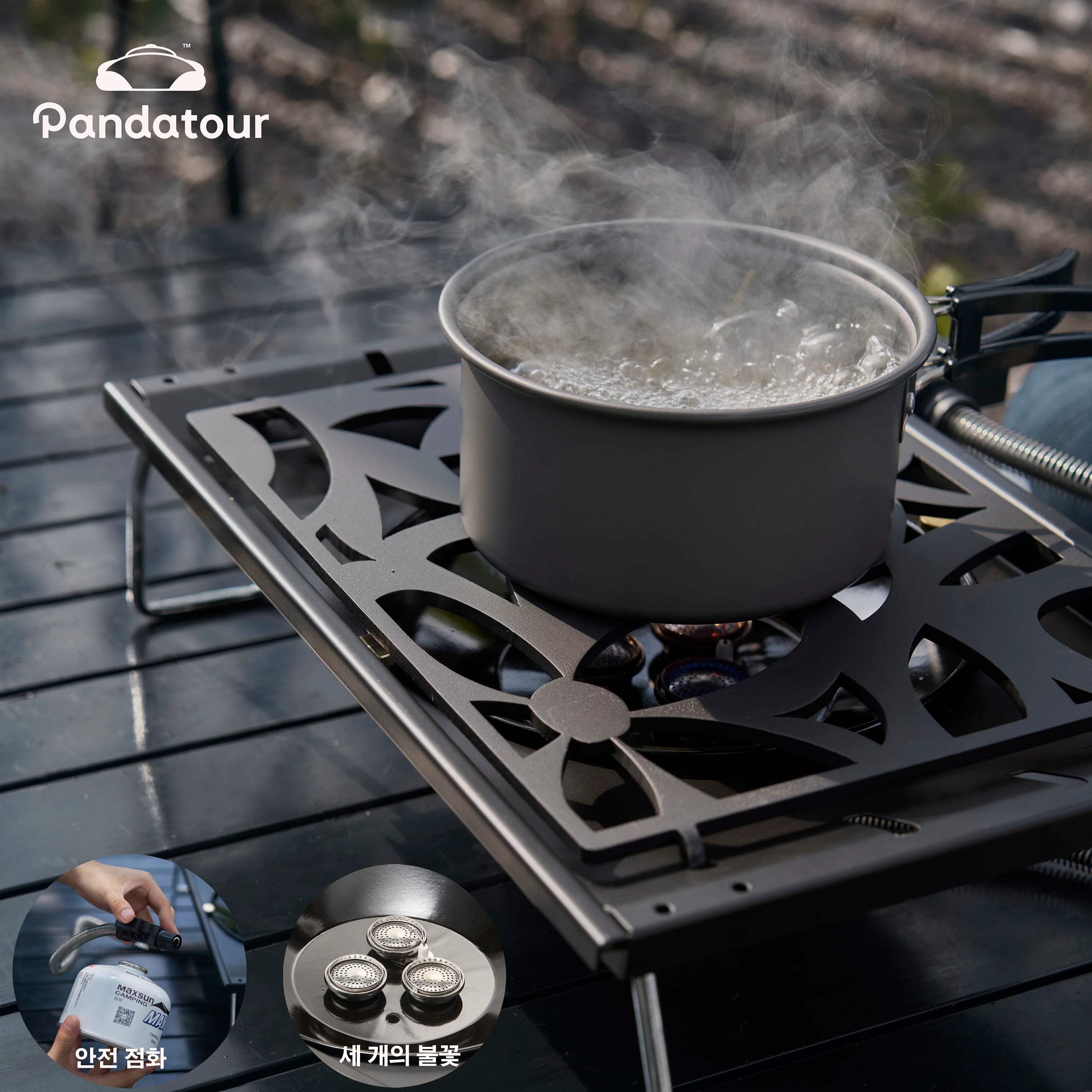 Pandatour IGT Camping Super High Firepower Stove Desktop One-Unit One-Touch Folding IGT Table Stove Stainless Steel Furnace ﻿