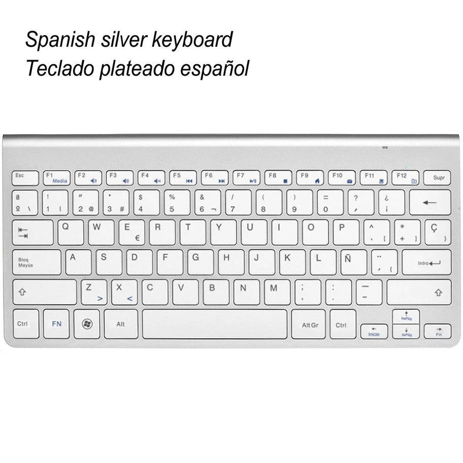 Slim Mini USB Wireless Keyboard Small Computer Wireless Keyboards Compact External Keyboard for Laptop Tablet Windows Desktop PC