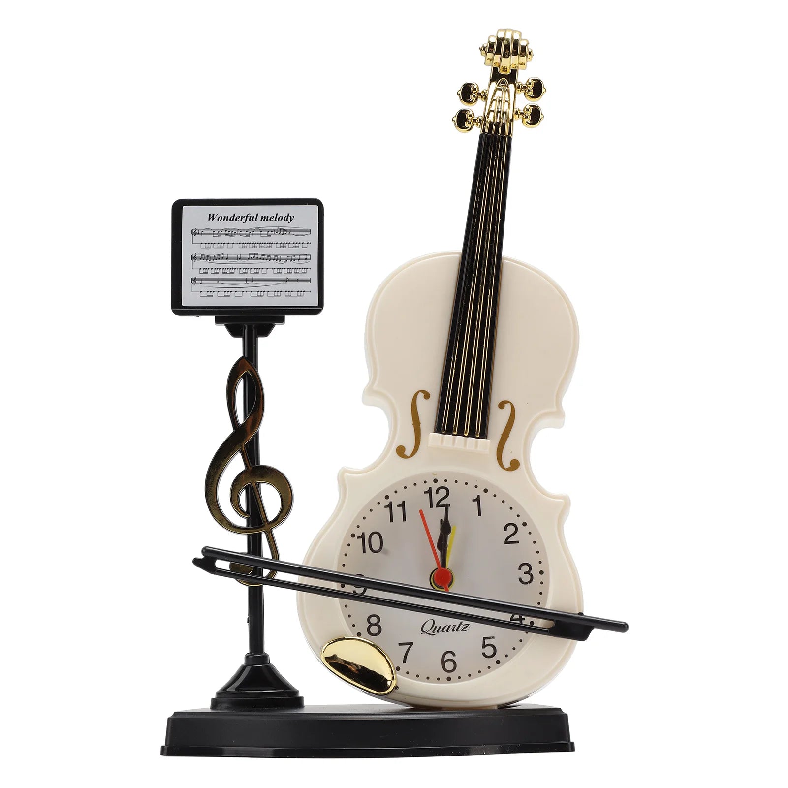 Violin Alarm Clock Unique Appearance Innovative Alarm Clock for Home Living Room Desktop Decoration Christmas Gifts