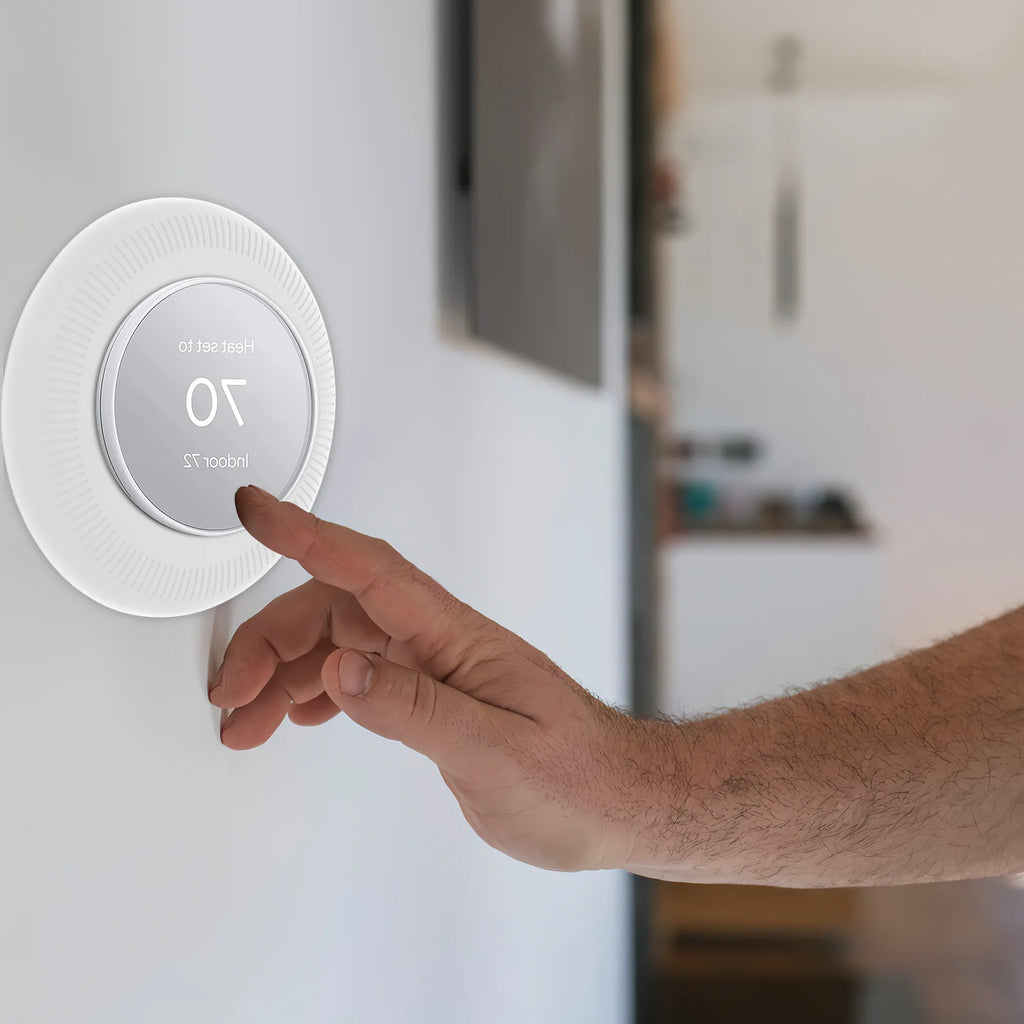 Round Thermostat Cover Plate Mount Trim Part For Home Intelligent Nest Kit Wall Temperature Control System Family
