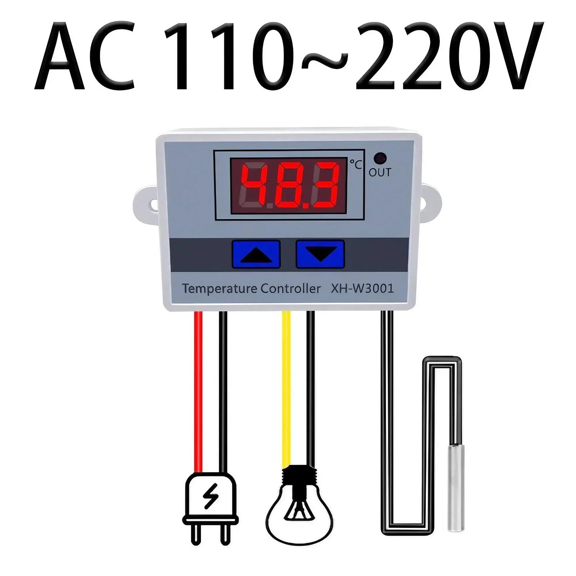 STONEGO W3001 Digital Control Temperature Microcomputer Thermostat Switch Thermometer New Thermoregulator 12/24/220V
