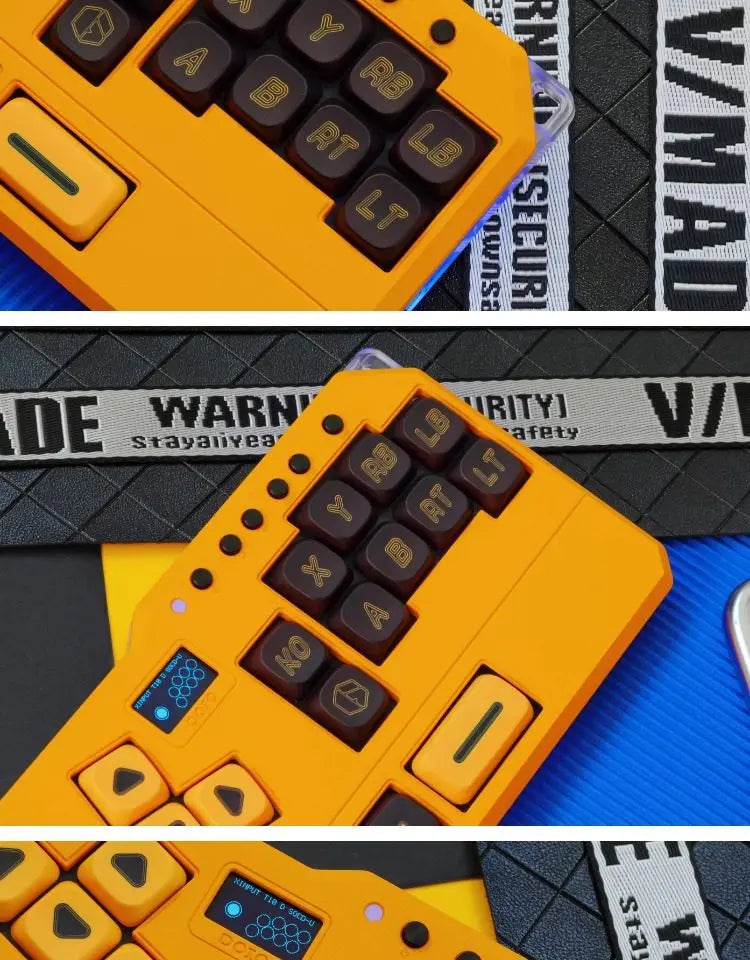 DOIO KBHX-01 SLIM Wired Mini Keyboard Upgradable Wireless Keyboard Aluminum Alloy Game Keyboards PS5 Switch Joystick Custom Gift