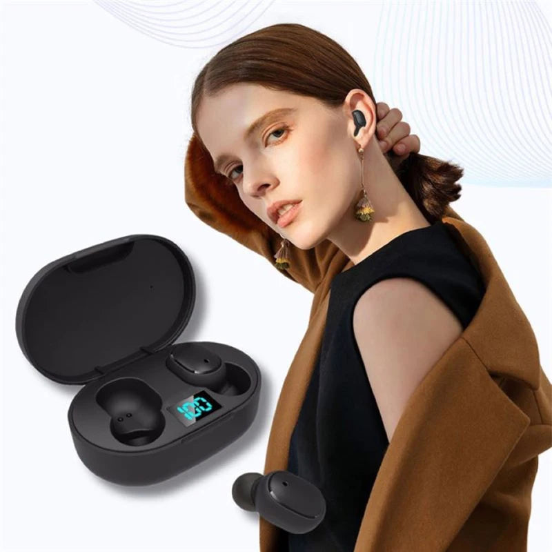 E6S Wireless Bluetooth Earphones TWS Bluetooth Headset Wireless Earbuds Noise Cancelling Headset With HD Microphone Headphones