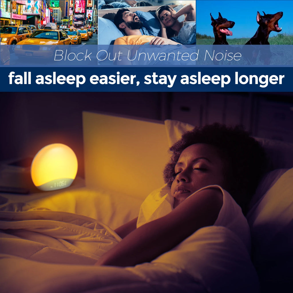 Awakening Wake Up Sunrise Alarm Clock Table Clock Dimmable with 3 Ring 8 Nightlight 26 Sound Sleep Timer Night Light