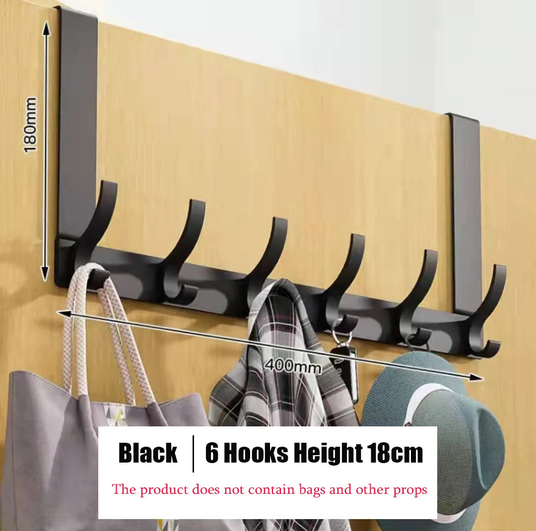 Hooks Over The Door Home Bathroom Organizer Rack Clothes Coat Hat Towel Hanger New Bathroom Kitchen Accessories Holder Door Hang