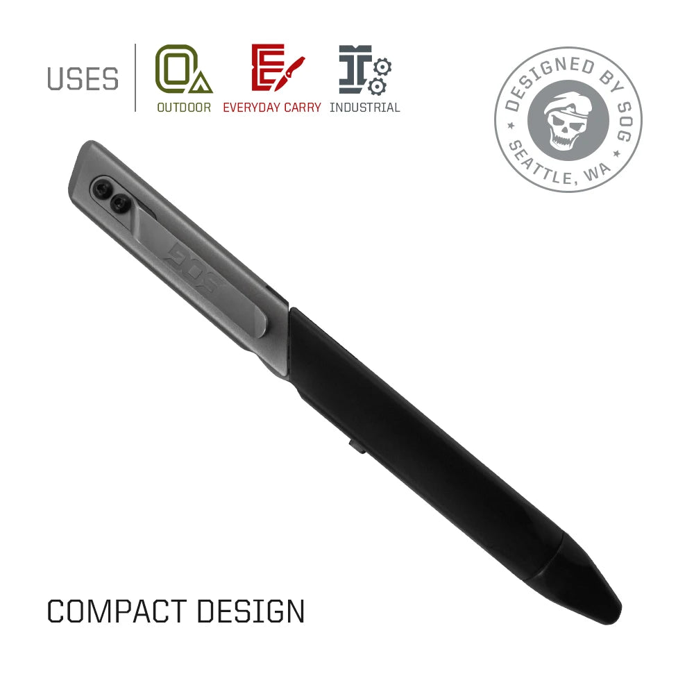 SOG 4 in 1 BATON Q1 Multi-Tool Folding Scissors EDC Tactical Pen Multifunctional Portable Tools Pocket Screwdriver Bottle Opener