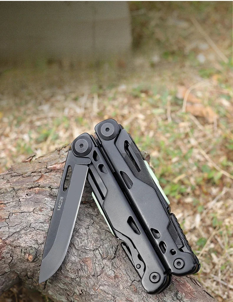 BHBT Multifunctional Combination  Folding Knife Pliers Multi Tools EDC Multitools Outdoor Camping Survival Tools With Clip