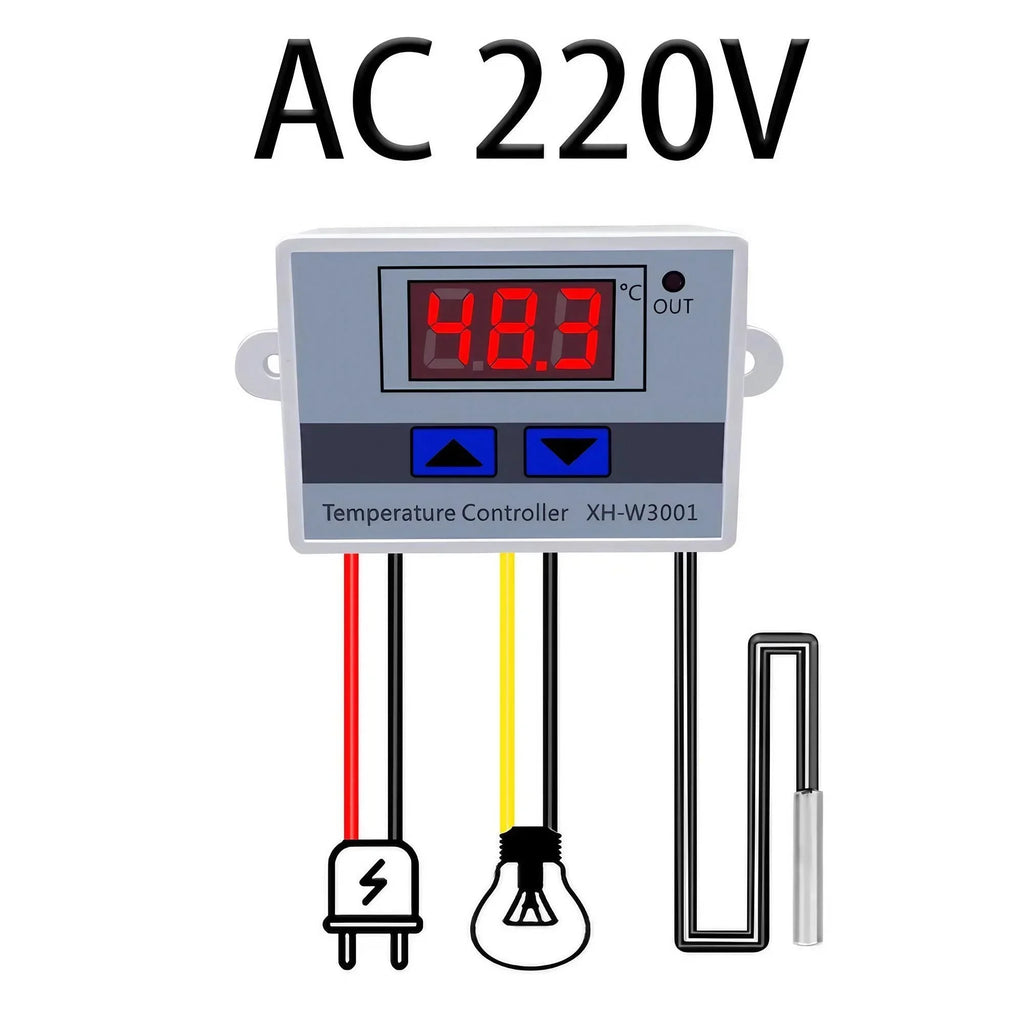 Digital Temperature Controller Thermostat Switch Thermometer 12/24/220V Microcomputer Thermoregulator Home Automation System