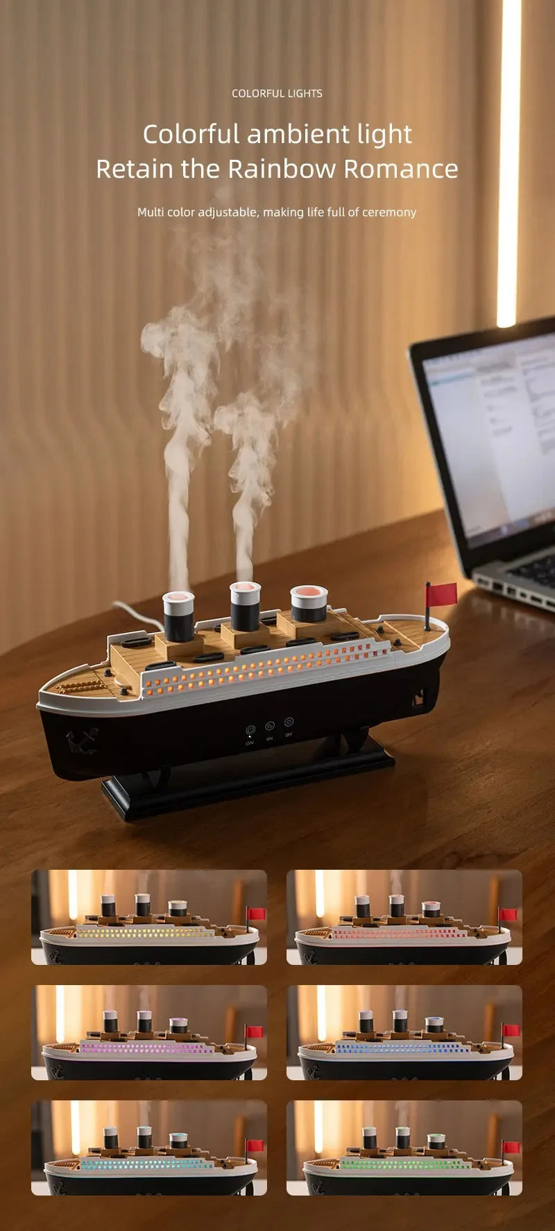Aromatherapy humidifier raindrop air humidifier color light white noise essential oil diffuser household ultrasonic aromatherapy