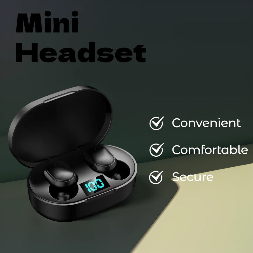 E6S Wireless Bluetooth Earphones TWS Bluetooth Headset Wireless Earbuds Noise Cancelling Earphones with Mic Headphones Sport
