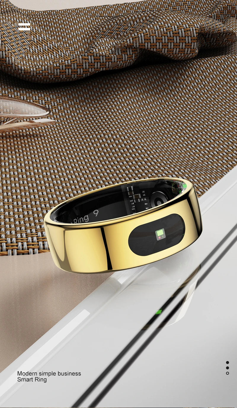 R08 Smart Ring For Men Women Touch Control Function Health Monitor IP68 5ATM Waterproof Skin Temperature Measure Smart Ring New