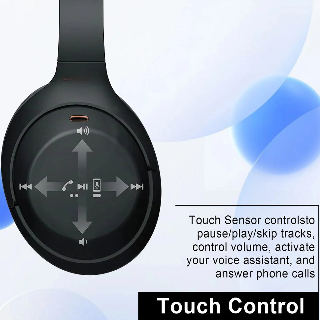 2026 New WH-1000XM4 Wireless Headphone, Noise Canceling, Foldable Over the Ear Headset, Built-in Microphone Headphone, Black