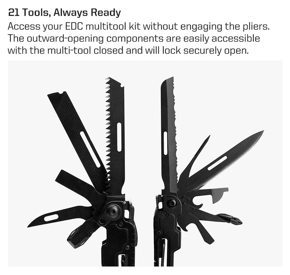 SOG 21 in 1 PowerAccess Multifunctional Folding Tactical Pliers EDC Pocket Multitoos Outdoor Survival Camping Supplies-PA2002-CP
