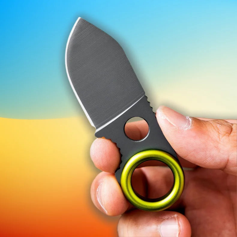 Portable Pocket Knife EDC Camping Multi-tool Fixed Blade Keychain Knife Multi-purpose Mini Fruit Knife Without Carabiner