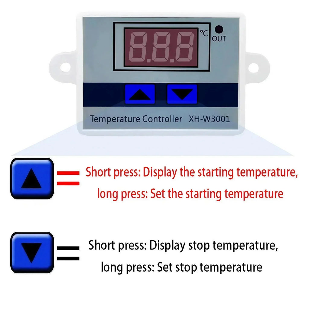 STONEGO W3001 Digital Control Temperature Microcomputer Thermostat Switch Thermometer New Thermoregulator 12/24/220V