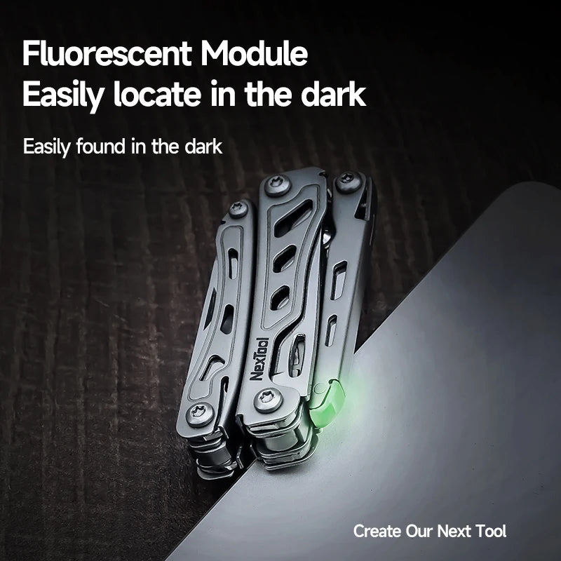 NexTool Keychain Mini Flagship F12 Folding Multi Tool 13 In 1 Screwdriver Pliers File Ruler Bottle Opener Scissors EDC Hand Tool