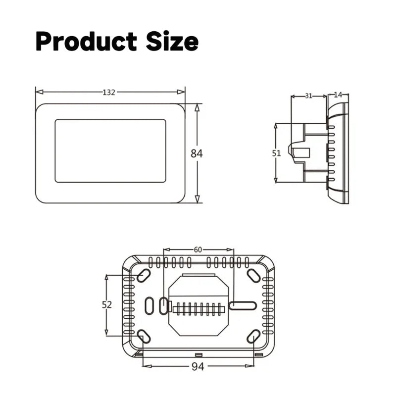 2024 New Smart Thermostat Tuya WiFi Temperature Controller Electric Floor Heating Plumbing LCD Display for Alice AlexaGoogleHome