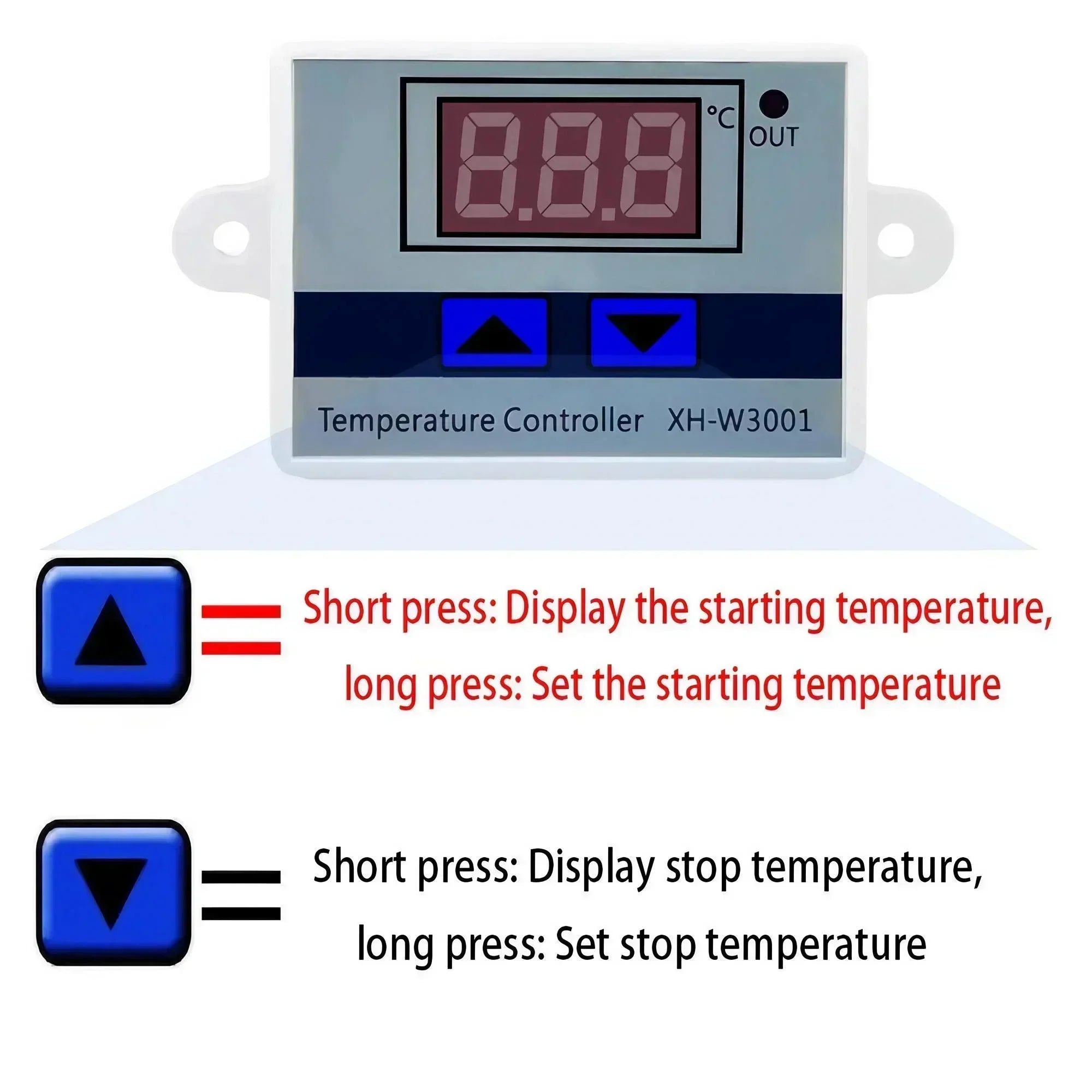 STONEGO W3001 Digital Thermostat - Microcomputer Temperature Control Switch, Thermoregulator for Precise Temperature Management