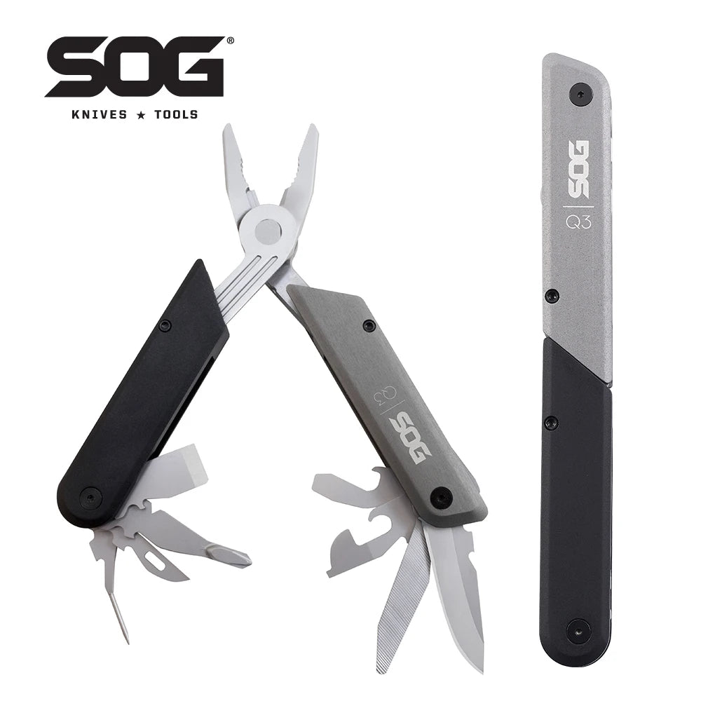 SOG 13 in 1 BATON Q3 Multi-Tool Folding Pliers Mini Hand Tools Tactical Pen Pocket EDC Multifunctional Portable Outdoor Gadget