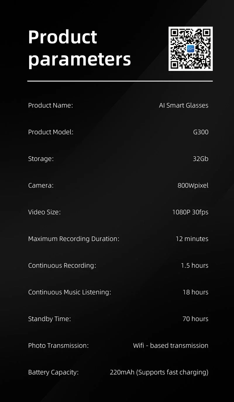 2026 4K Smart AI Glasses 800W pixel AI Shooting Camera HD Photo Video Voice Call Translation Waterproof Bluetooth AI Glasses