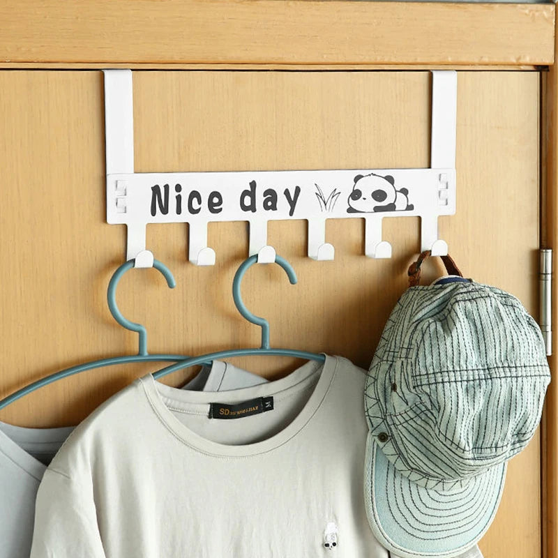 Hooks Over The Door Home Bathroom Organizer Rack Clothes Coat Hat Towel Hanger New Bathroom Kitchen Accessories Holder Door Hang